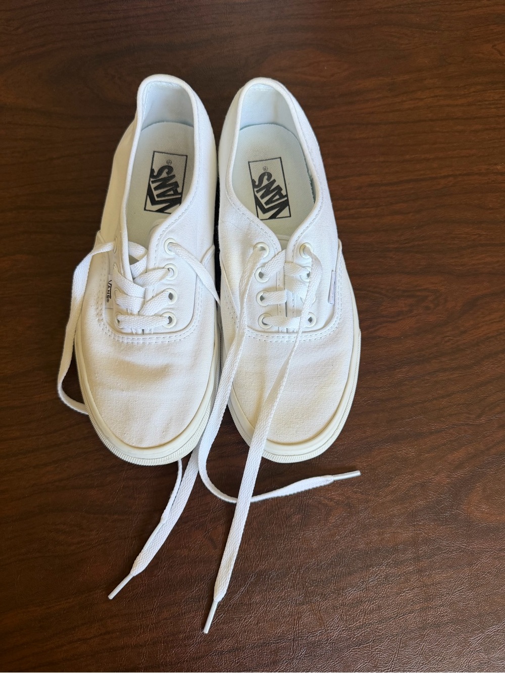 Vans White Classic Low-Top Canvas Sneakers